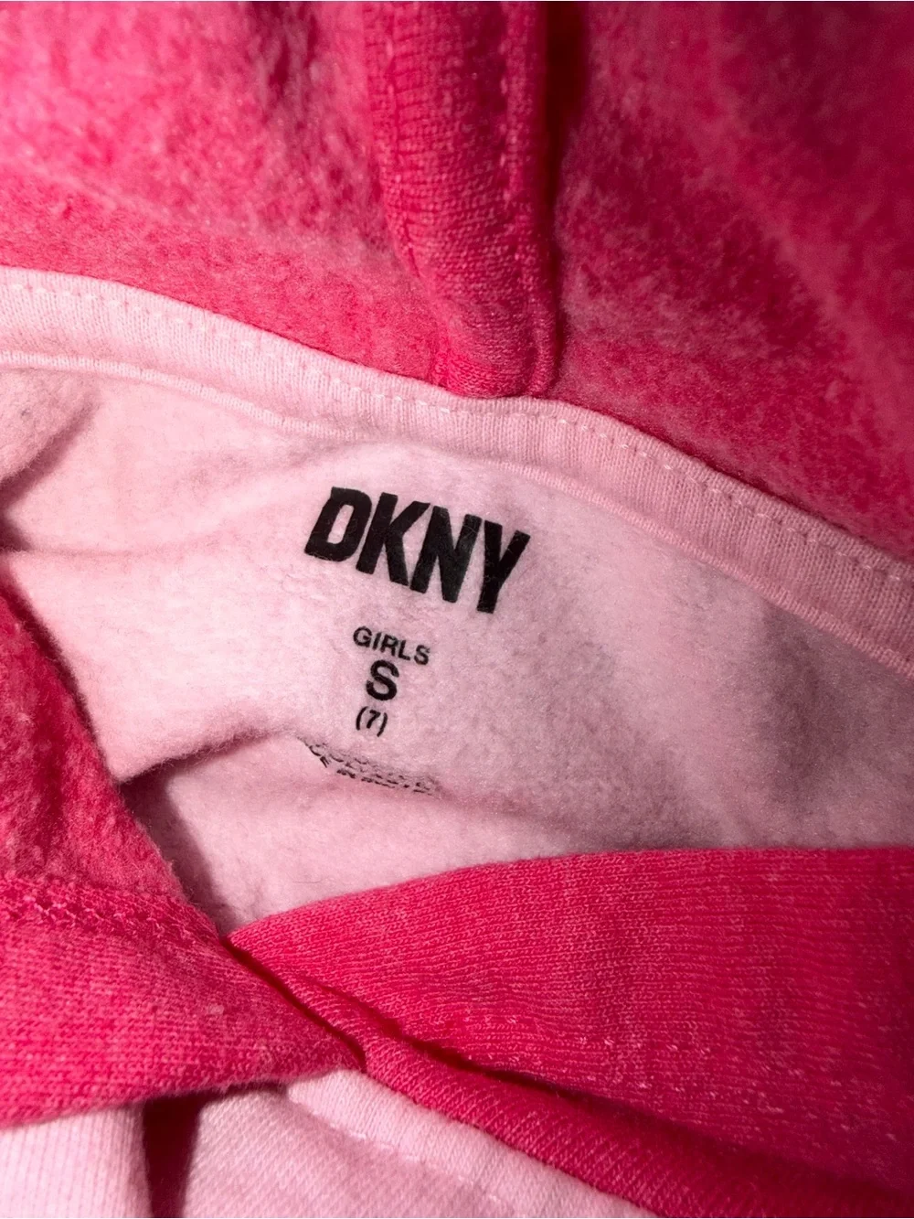 DKNY Pink and Light Pink Girls' Hooded Sweatshirt